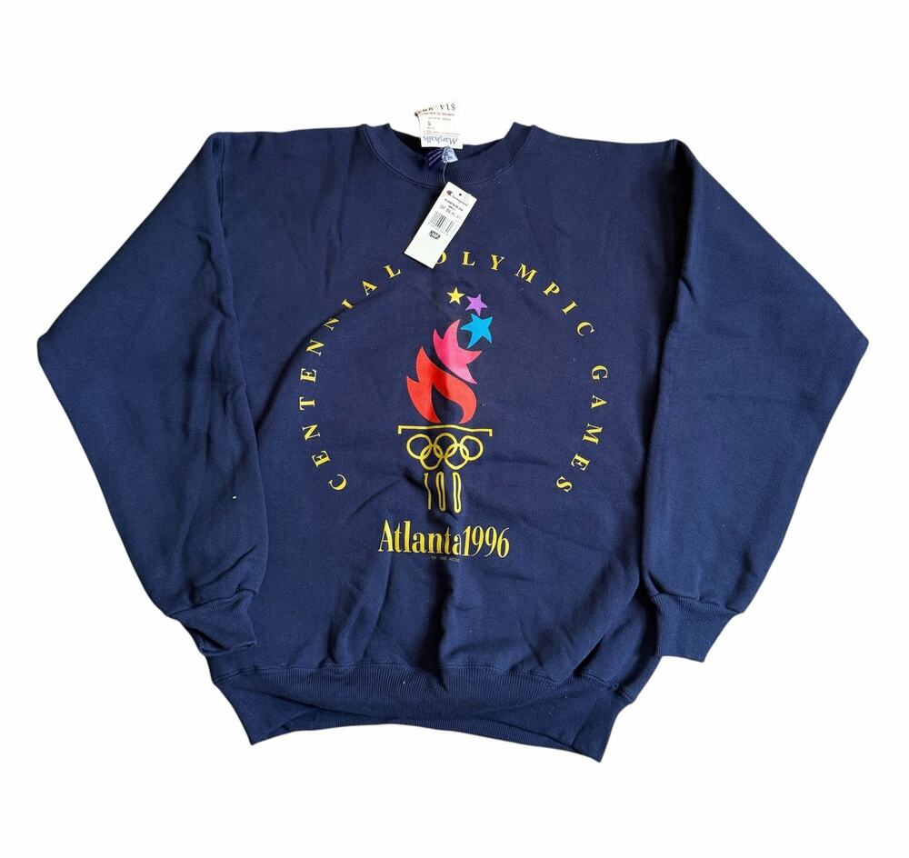 Vintage 1996 Atlanta Olympics Champion Reverse Weave Sweatshirt NWT USA M